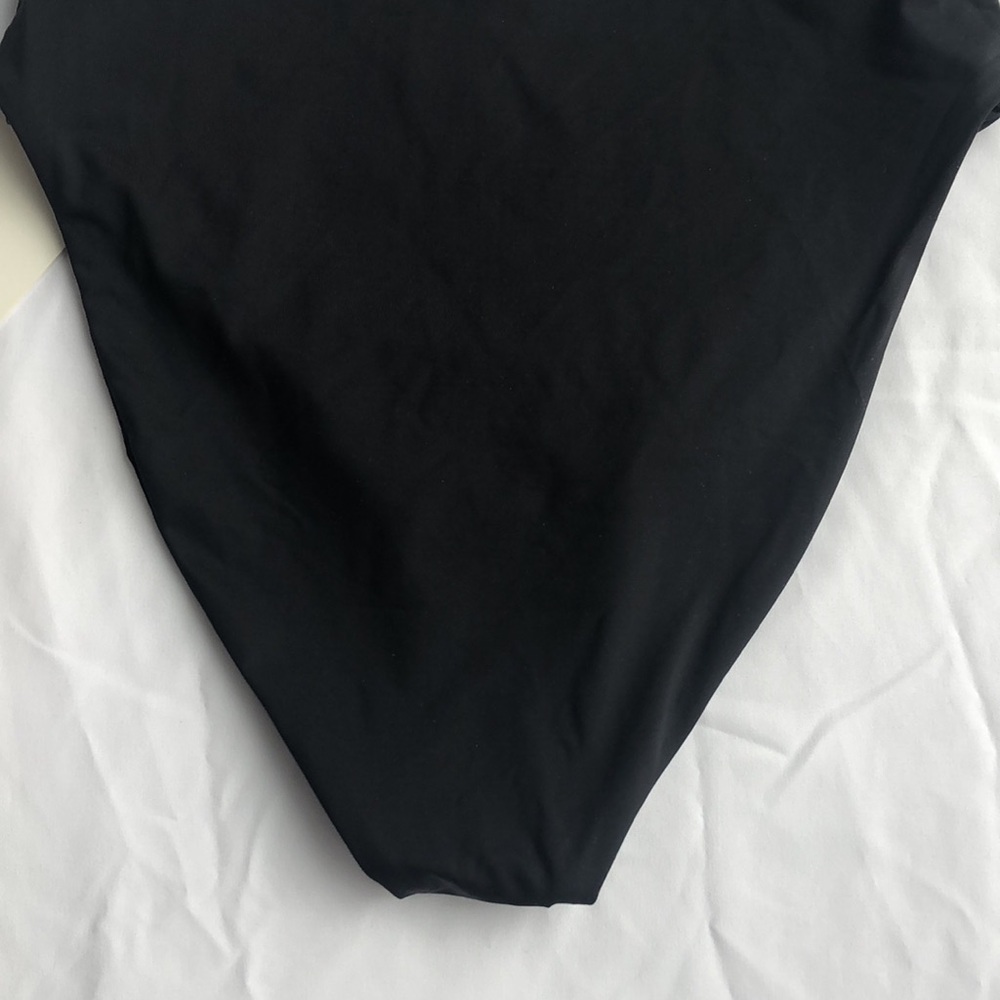 NWT Good American Classic High Waist Solid Black Bikini Bottoms Size 1 or Small - Picture 8 of 9